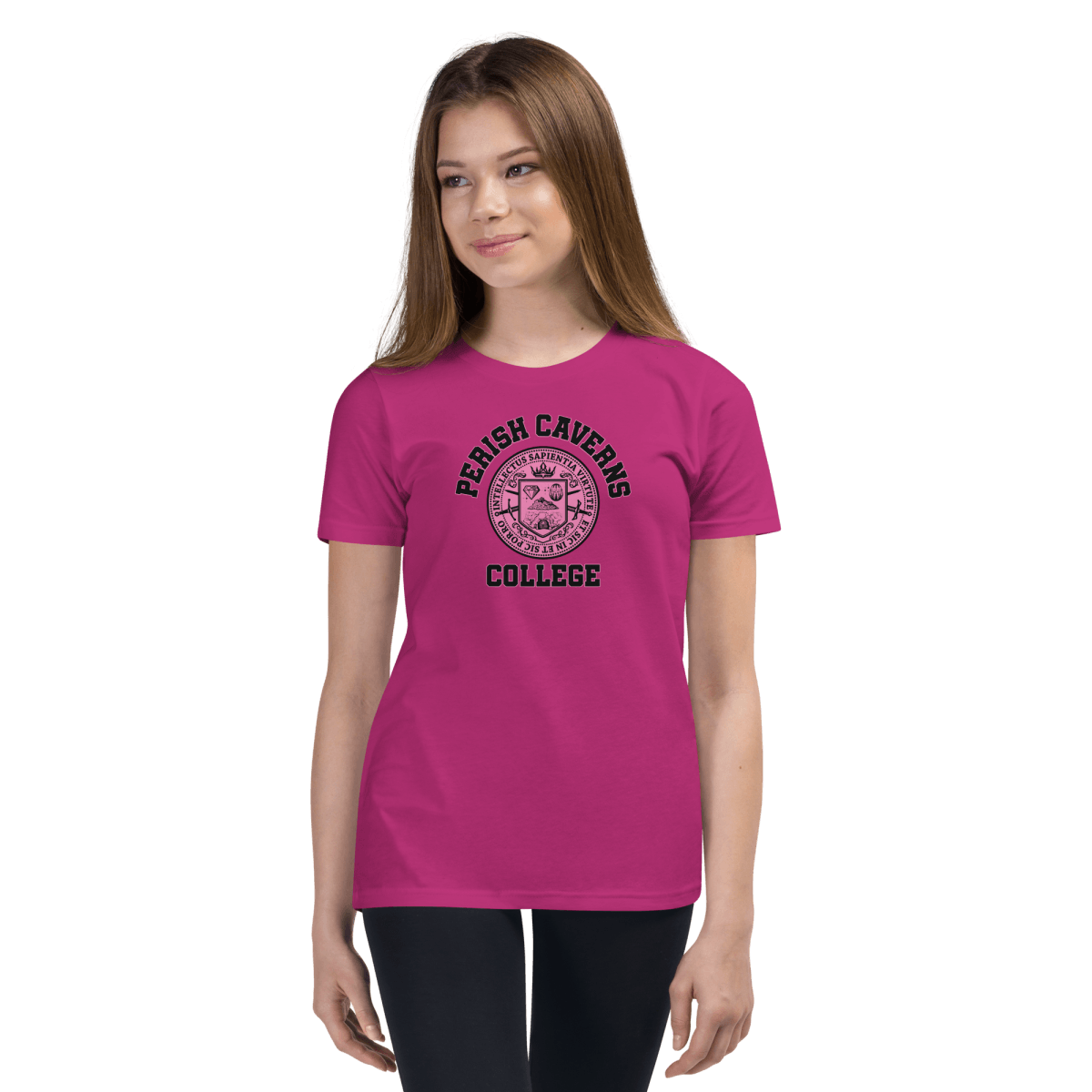 Perish Caverns College Crest Youth T-shirt - RG Halleck