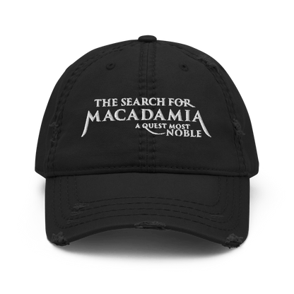 The Search for Macadamia title distressed ballcap - RG Halleck